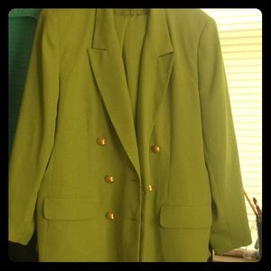Lime green business suit plus size